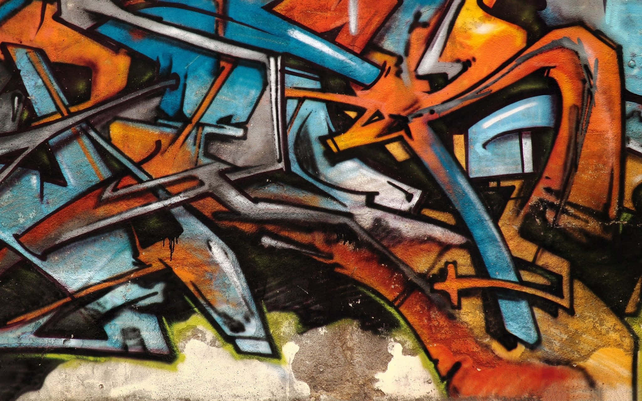 Graffiti Desktop, 2048 x 1280, orange, Full HD Desktop Wallpaper