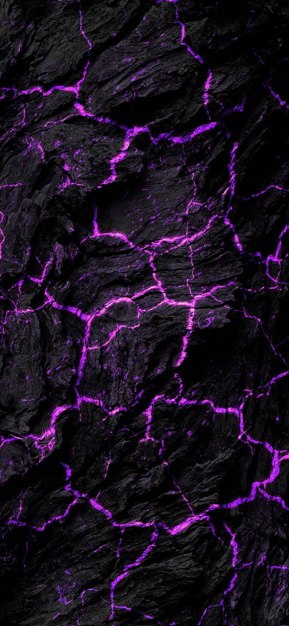 charcoal, neon purple, cracked rock surface, Full HD Phone Wallpaper