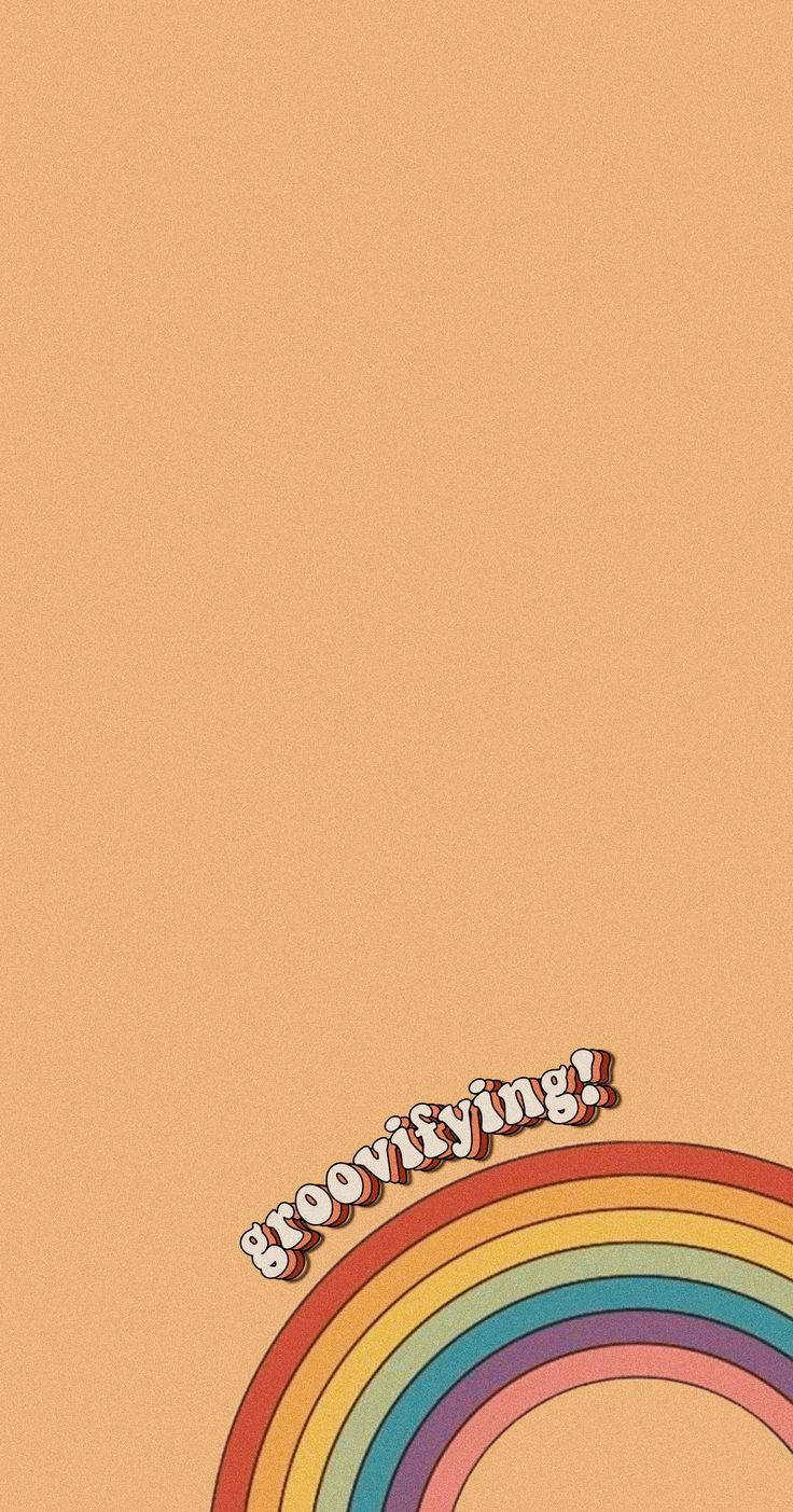 retro rainbow, groovifying!, text arcs, HD Phone Wallpaper