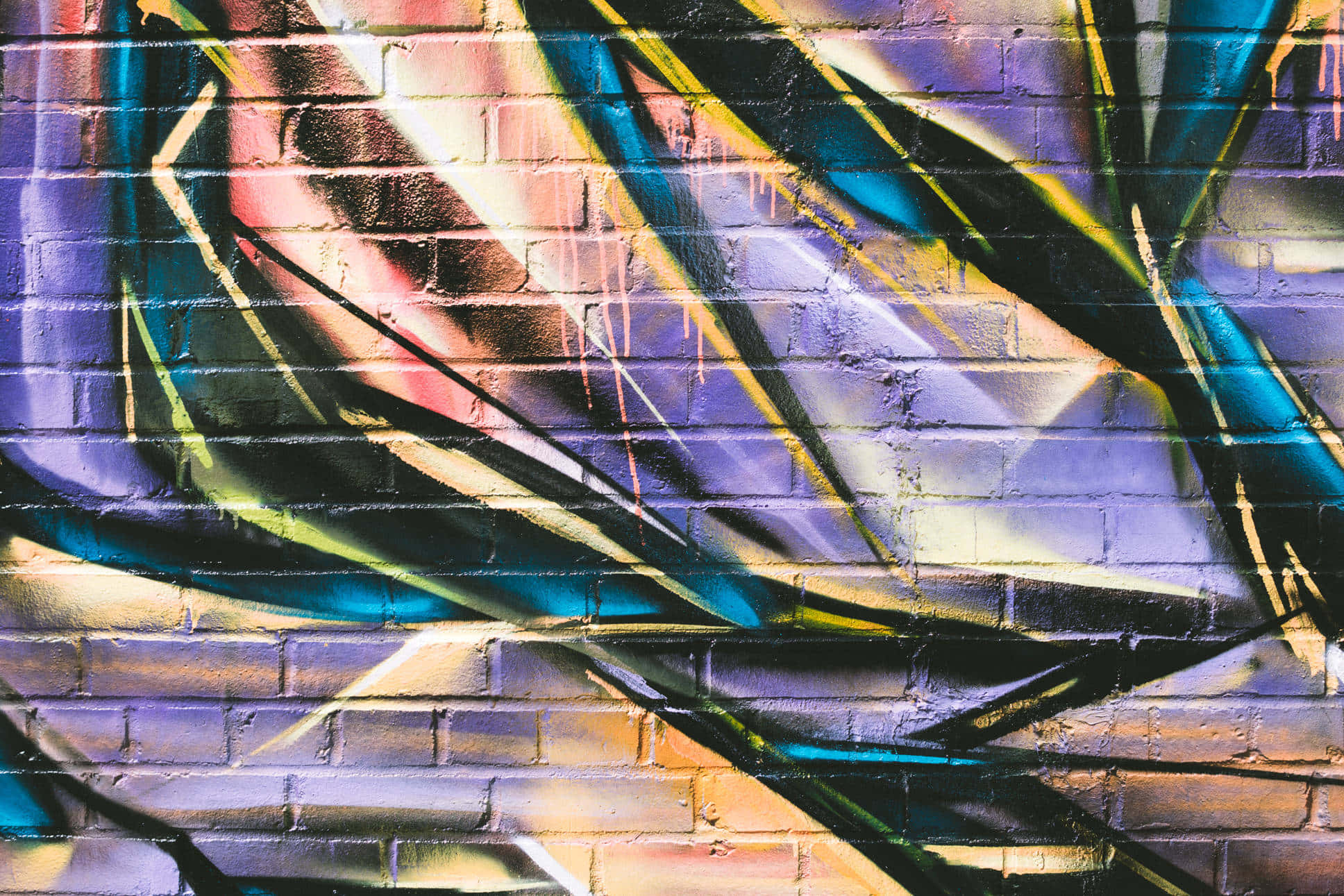 Graffiti Wall, purple, blue, Full HD Desktop Wallpaper