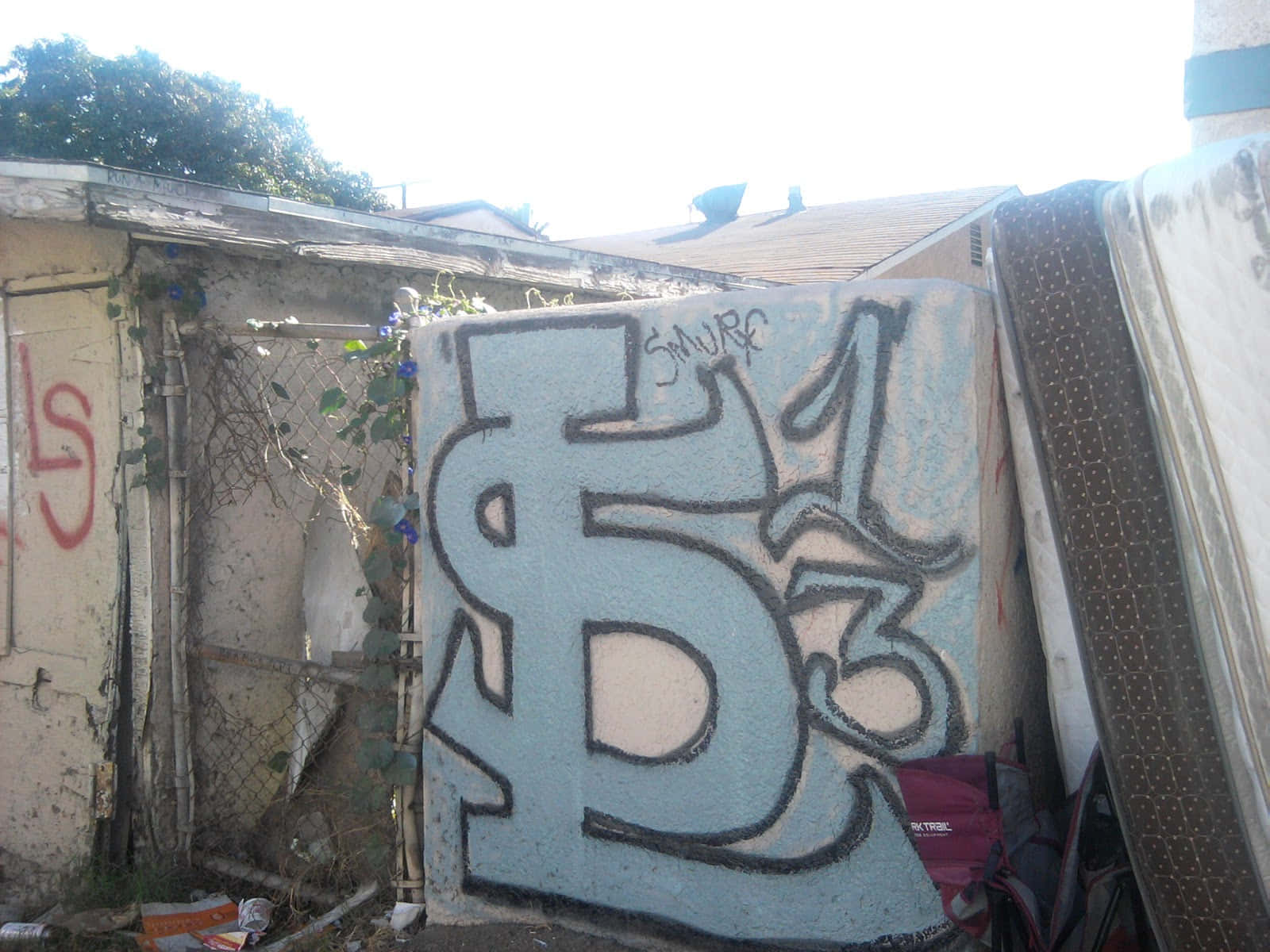 light blue graffiti tag, black outlines, number 13, HD Desktop Wallpaper
