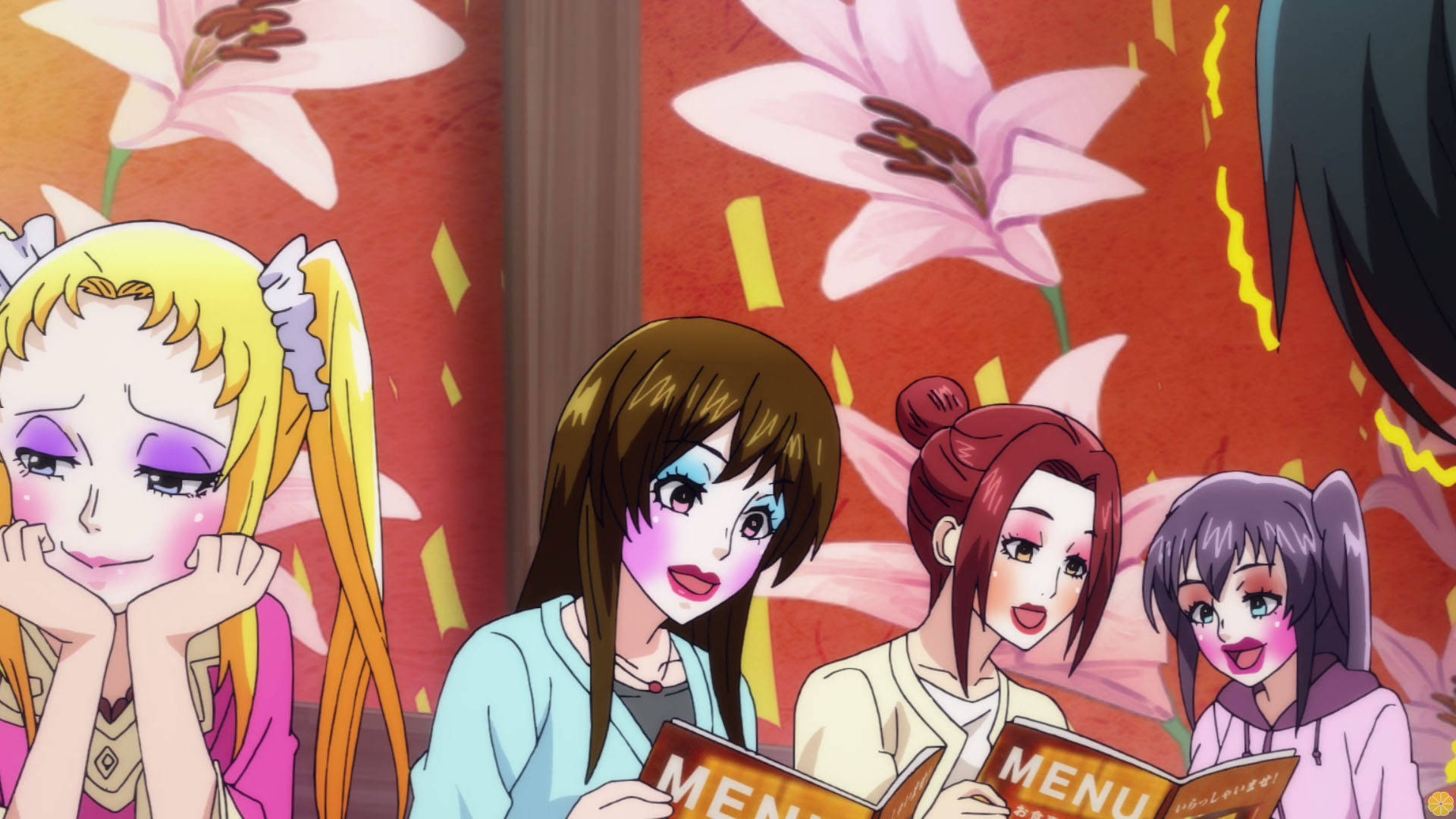 Grand Blue, anime girls, colorful makeup, Full HD Desktop Wallpaper