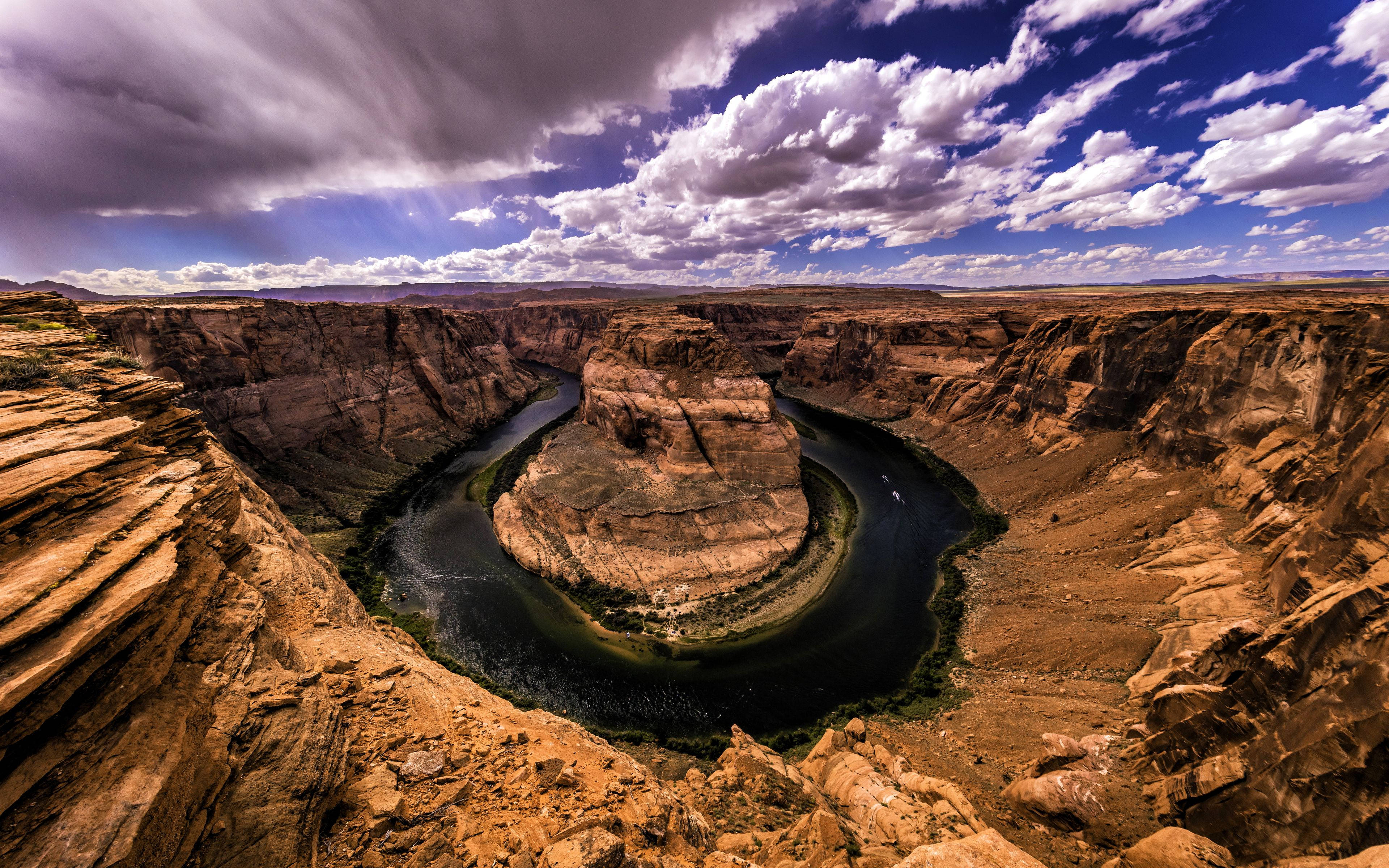 Grand Canyon, sunset, river, 4K Desktop Wallpaper