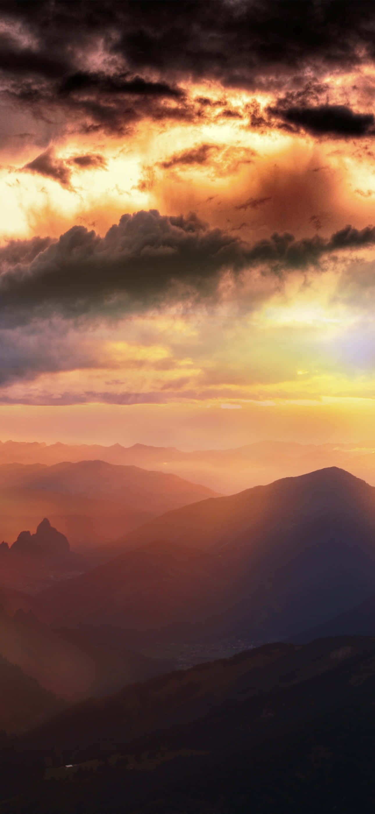 Grand Canyon, sunset, fiery orange, 2K Phone Wallpaper