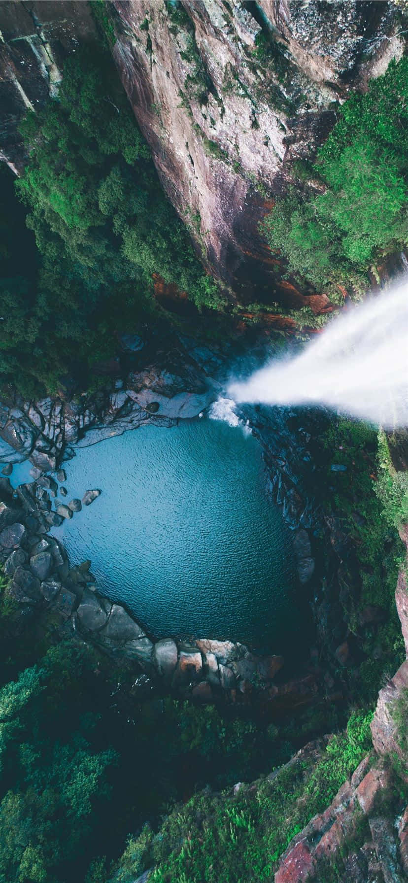 Grand Canyon, turquoise pool, lush green canyon, HD Phone Wallpaper