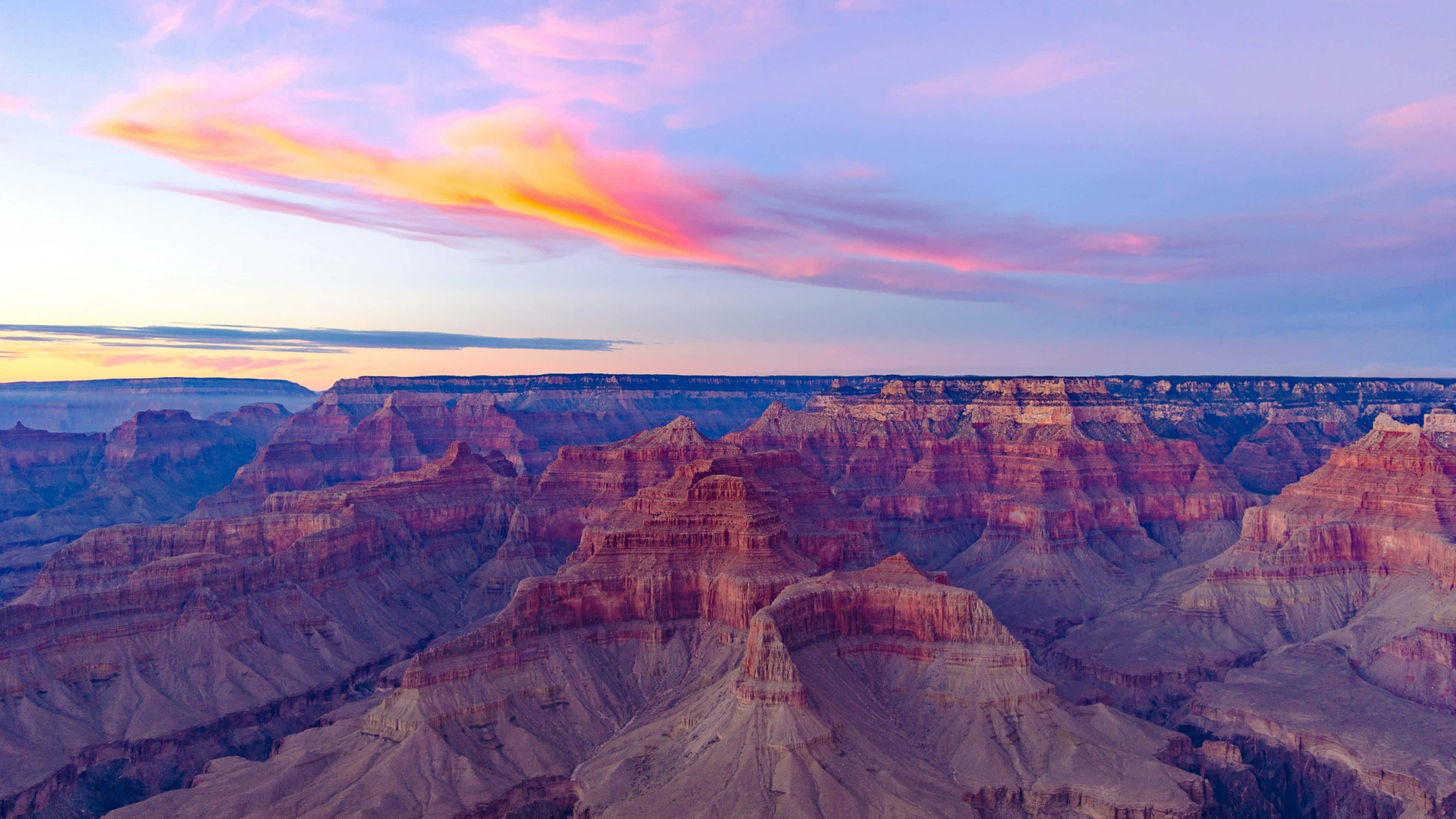 Grand Canyon, sunset, twilight, 4K Desktop Wallpaper