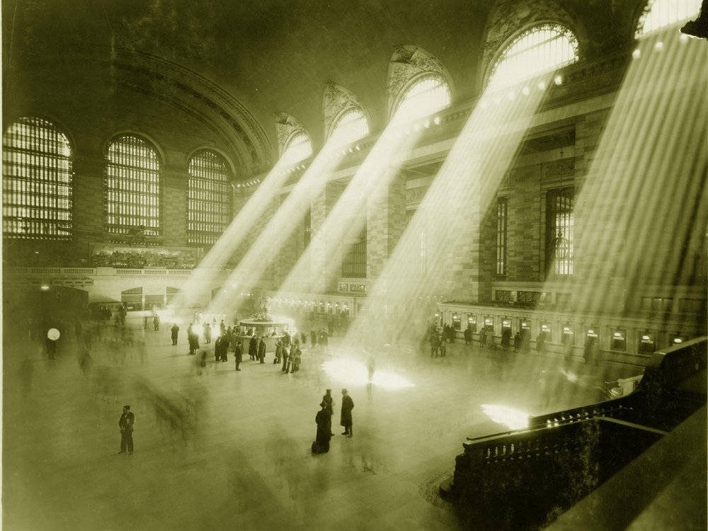 Grand Central Station, arched windows, sunlight, SD Desktop Wallpaper