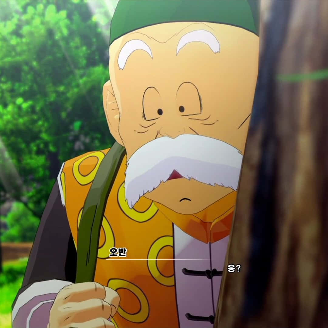 Grandpa Gohan, white beard, tree, SD Desktop Wallpaper