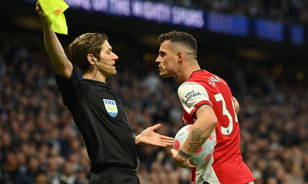 Granit Xhaka, yellow card, footballer, SD Desktop Wallpaper