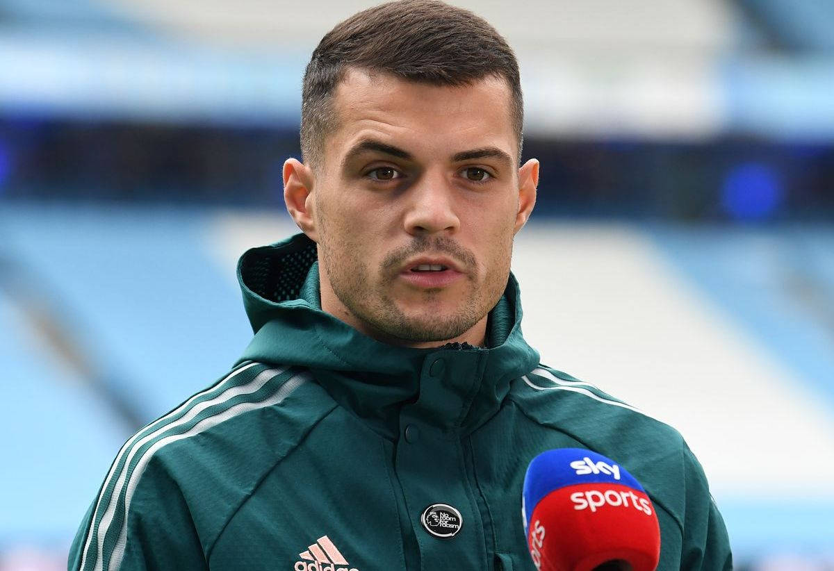 Granit Xhaka, green parka, Adidas jacket, SD Desktop Wallpaper