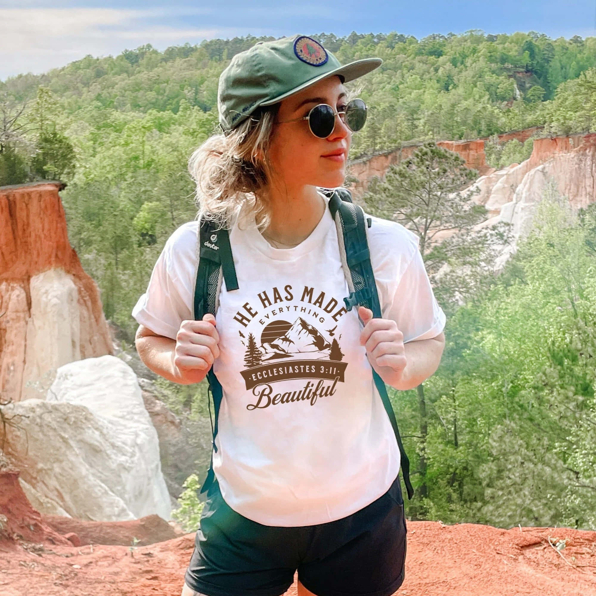Granola Aesthetic, green cap, sunglasses, Full HD Desktop Wallpaper
