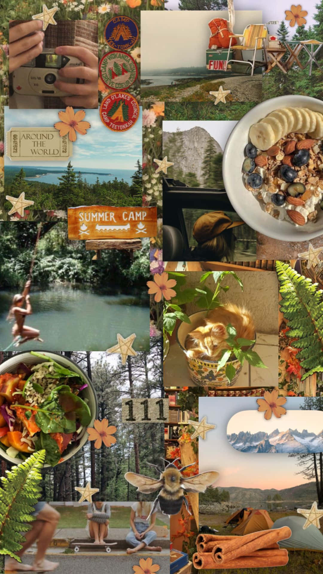 Granola Girl Aesthetic, summer camp memories, nature landscapes, Full HD Phone Wallpaper