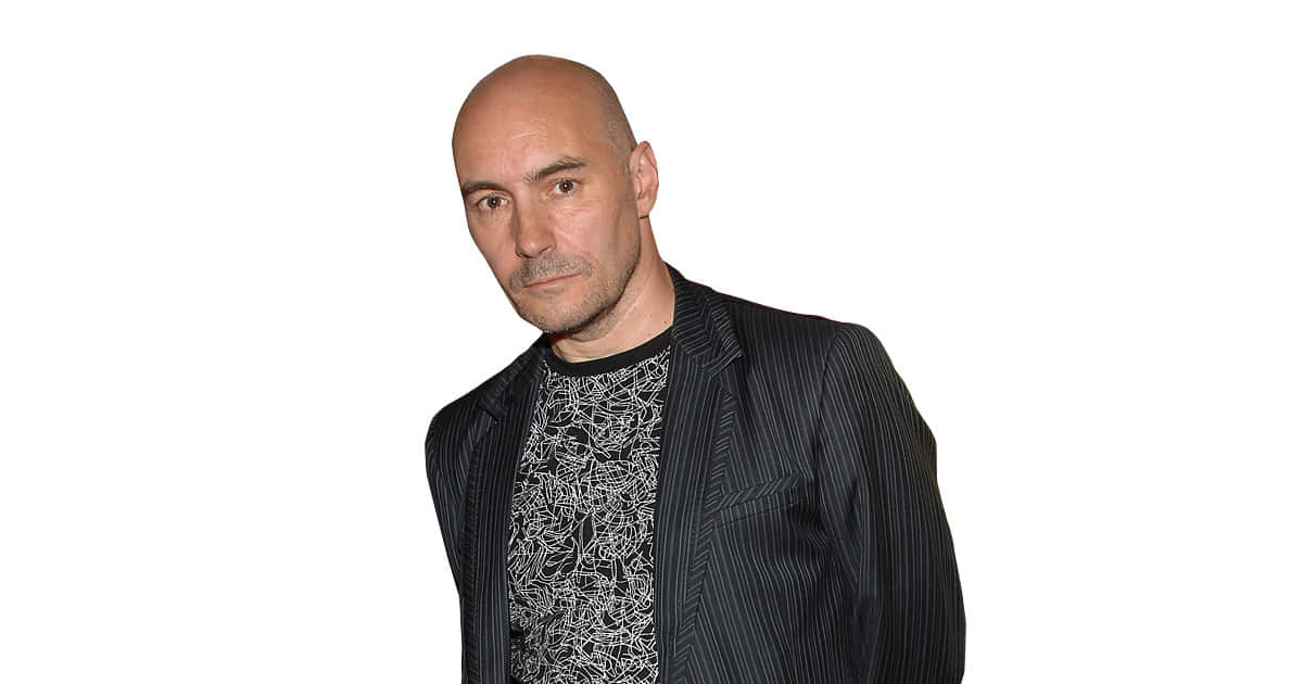 Grant Morrison, pinstripe blazer, patterned shirt, SD Desktop Wallpaper