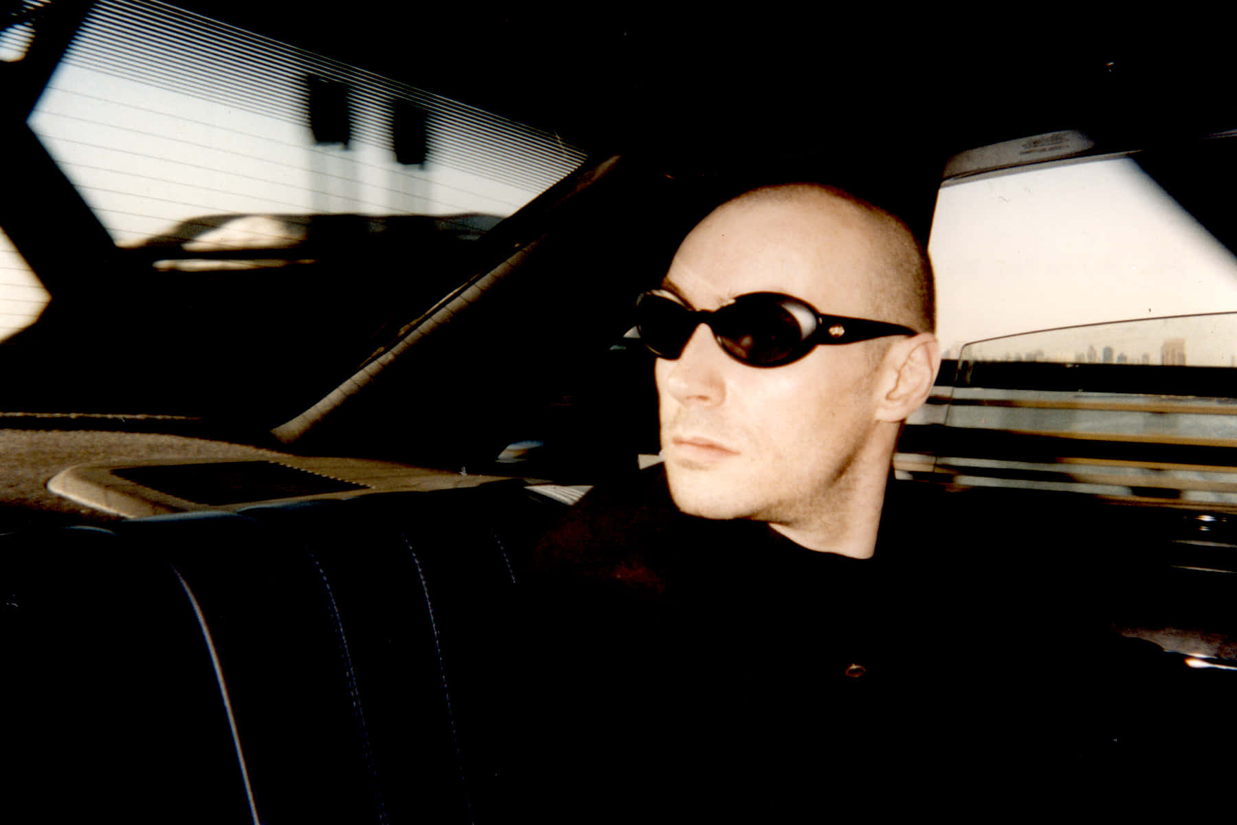 Grant Morrison, bald man, dark sunglasses, HD Desktop Wallpaper