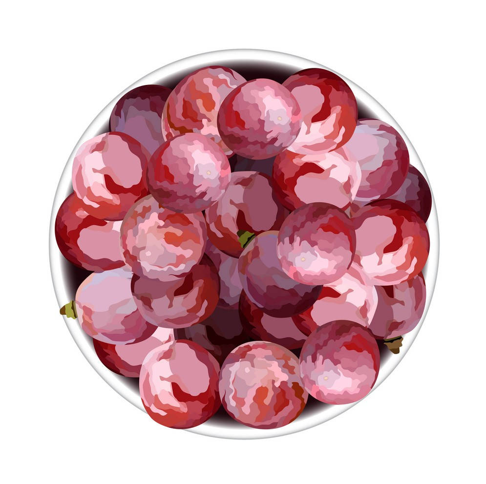 grape, bowl, white bowl, SD Desktop Wallpaper