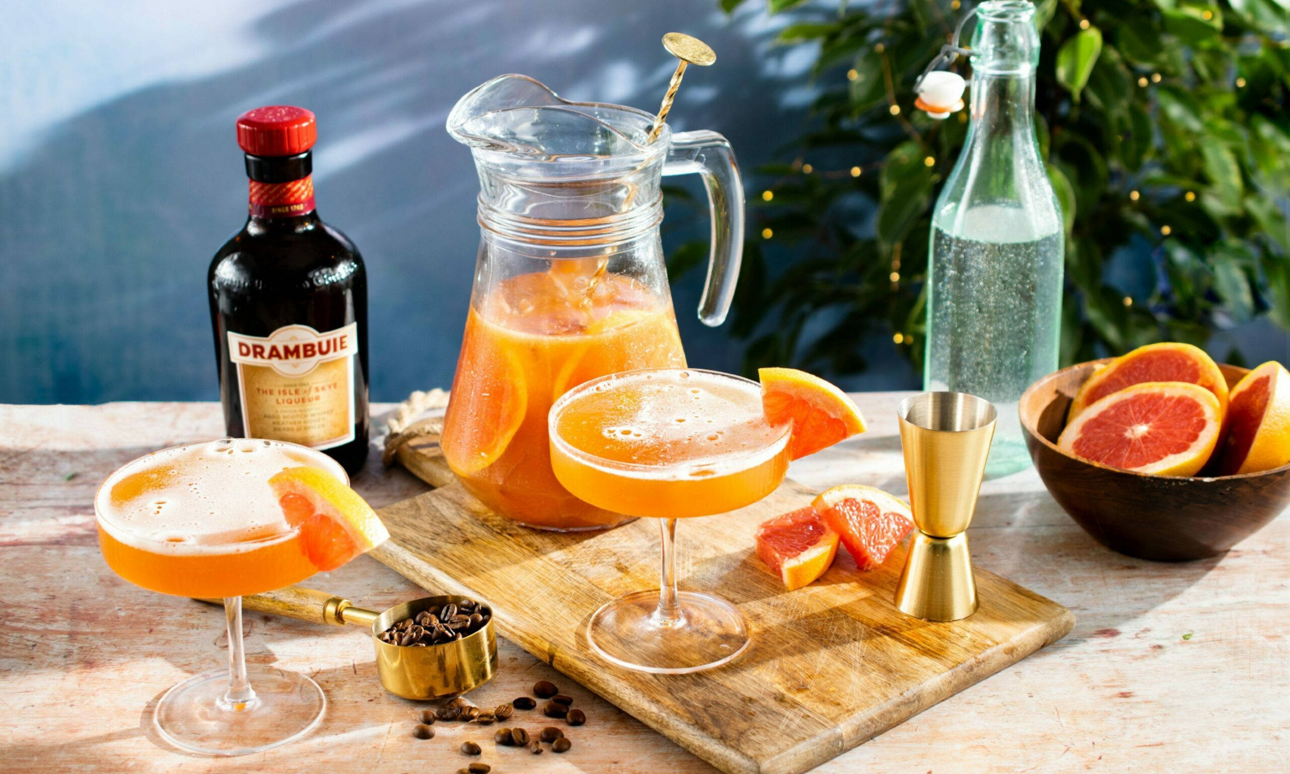 Drambuie, grapefruit cocktail, orange cocktails, 2K Desktop Wallpaper
