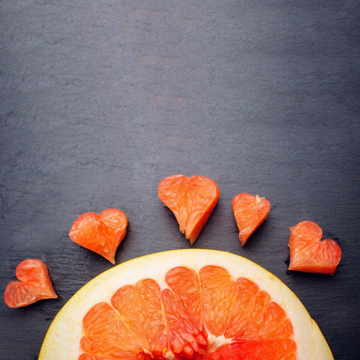Grapefruit, hearts, orange, SD Desktop Wallpaper