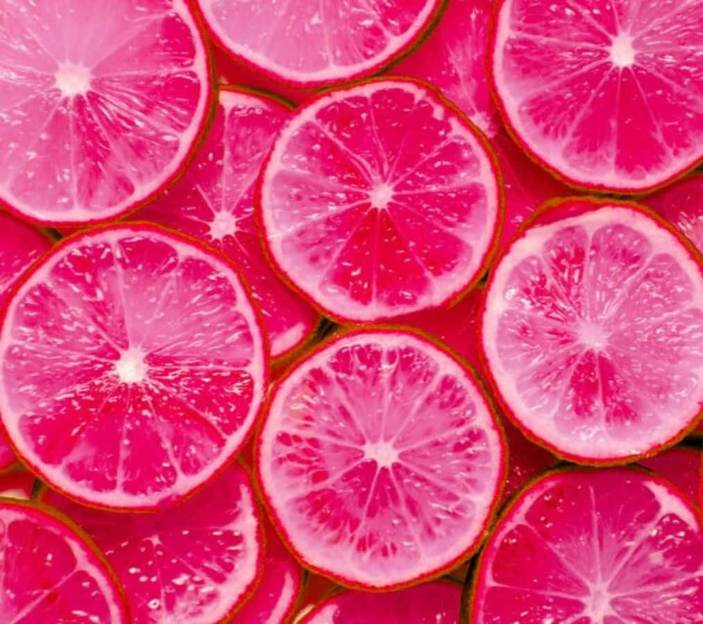 pink grapefruit, sliced pink grapefruit, table, SD Desktop Wallpaper