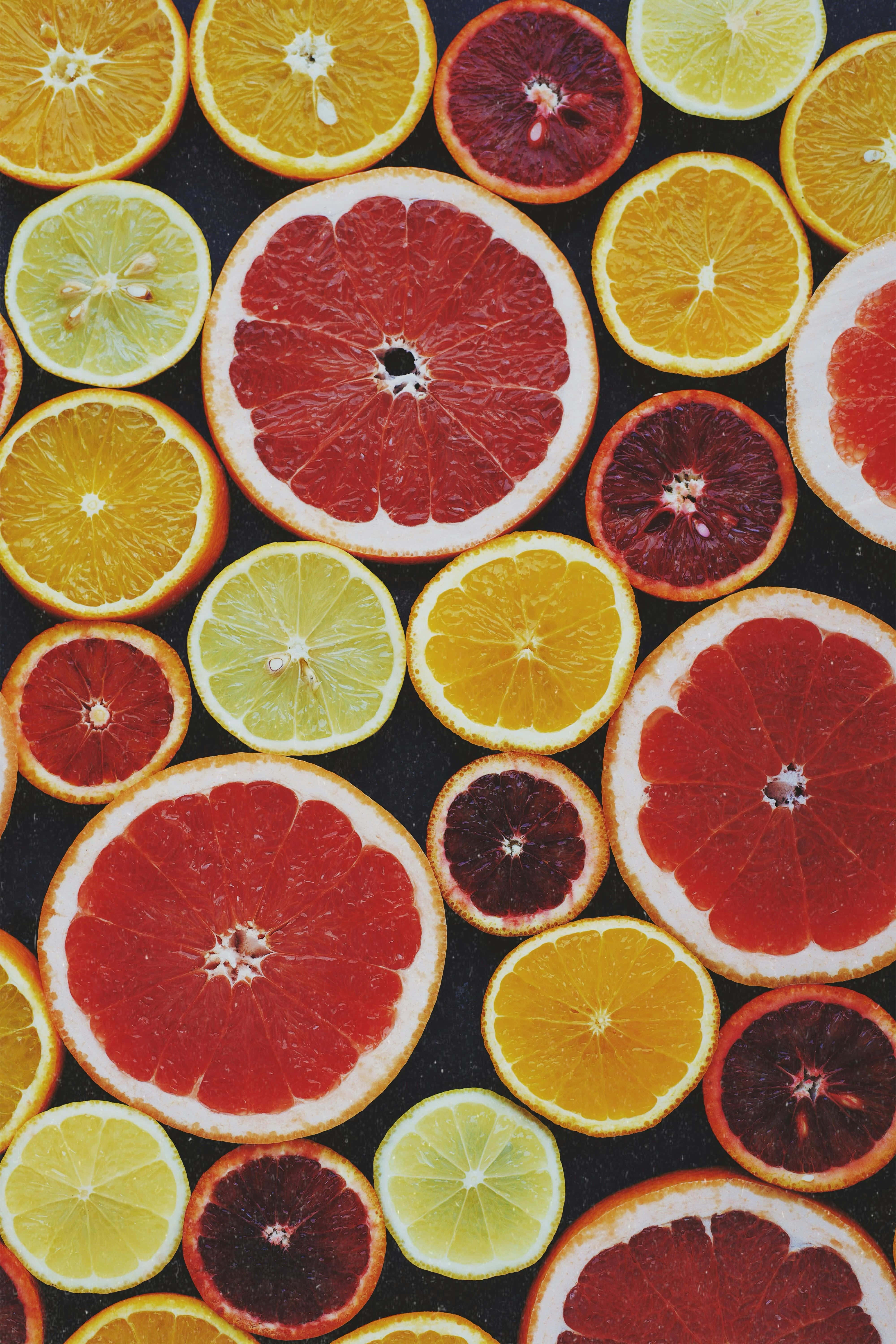 grapefruit, orange, lime, 5K Phone Wallpaper