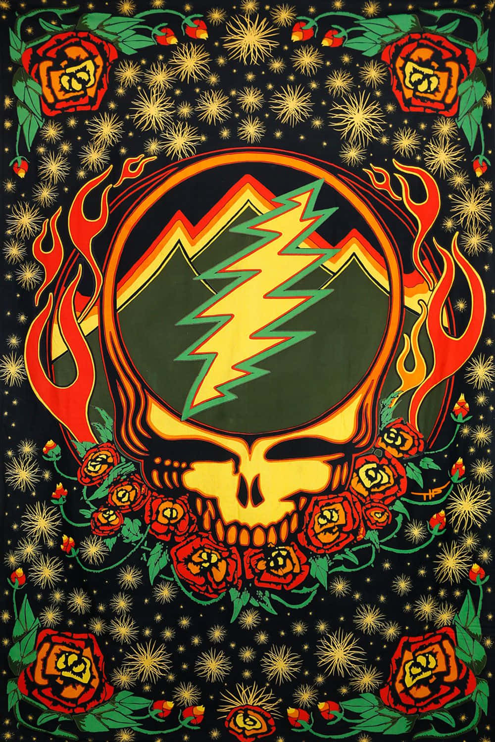 Grateful Dead iPhone, skull, lightning bolt, HD Phone Wallpaper