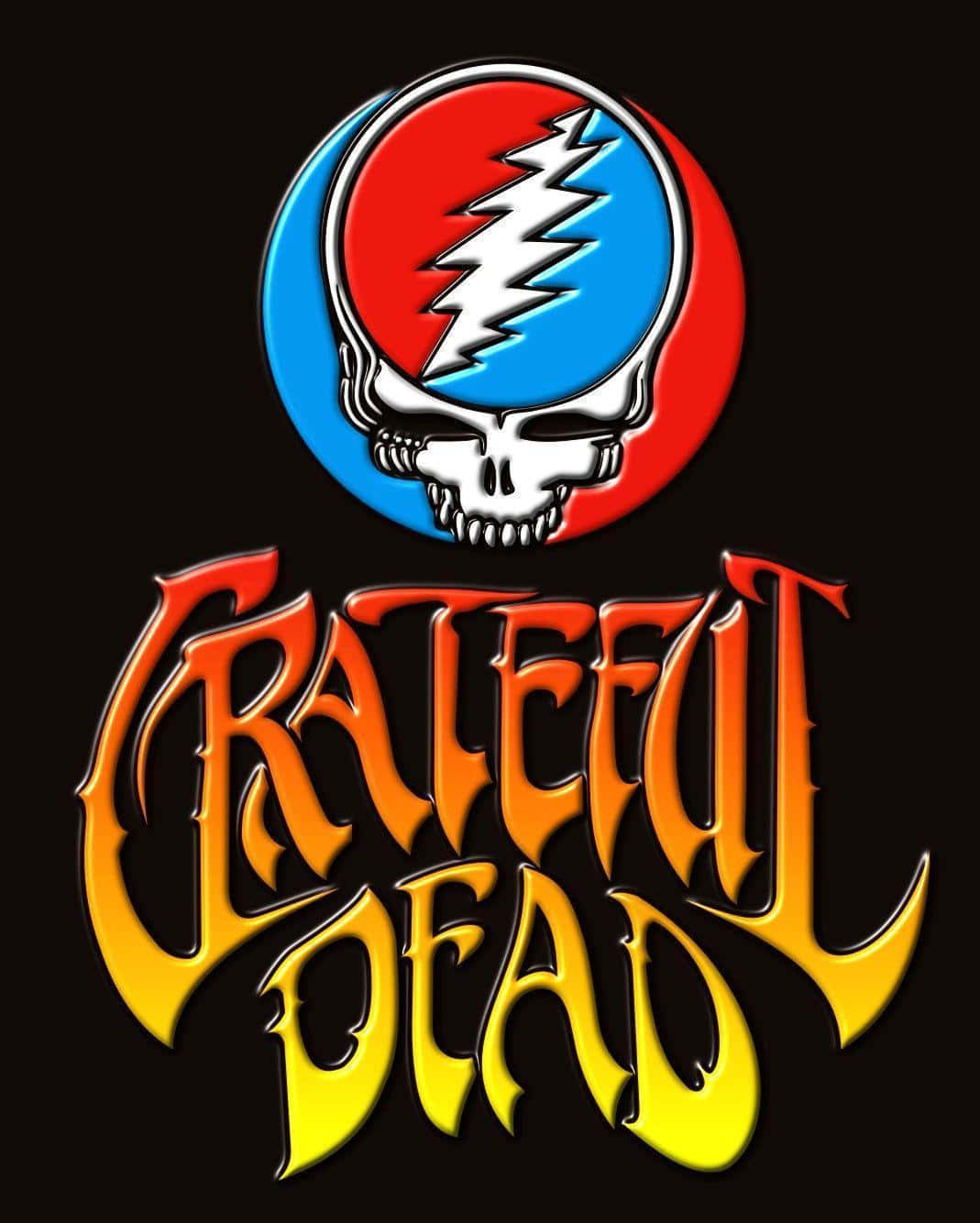 Grateful Dead, skull, red blue lightning bolt, HD Phone Wallpaper