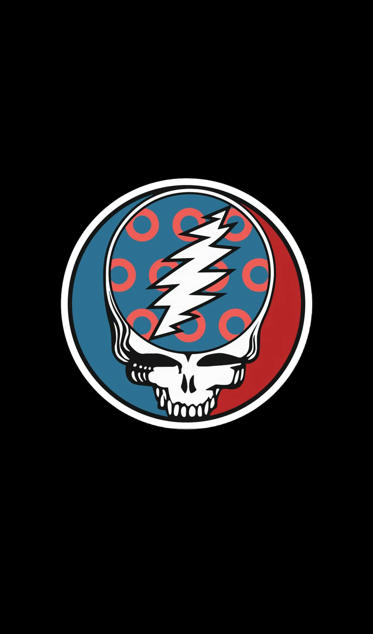 Grateful Dead, skull logo, lightning bolt, Full HD Phone Wallpaper