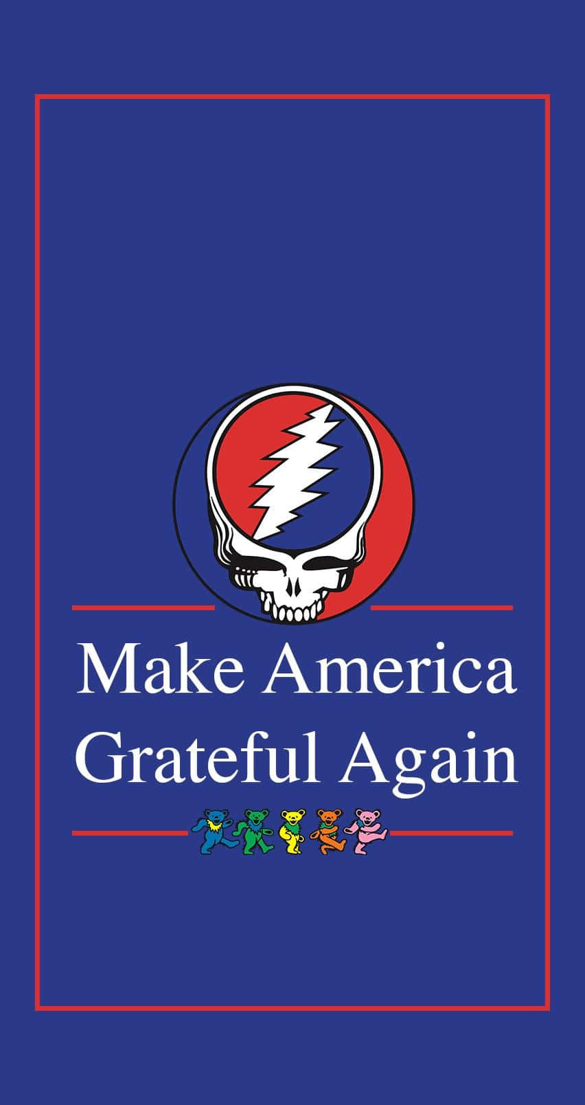Grateful Dead, skull logo, Make America Grateful Again, HD Phone Wallpaper