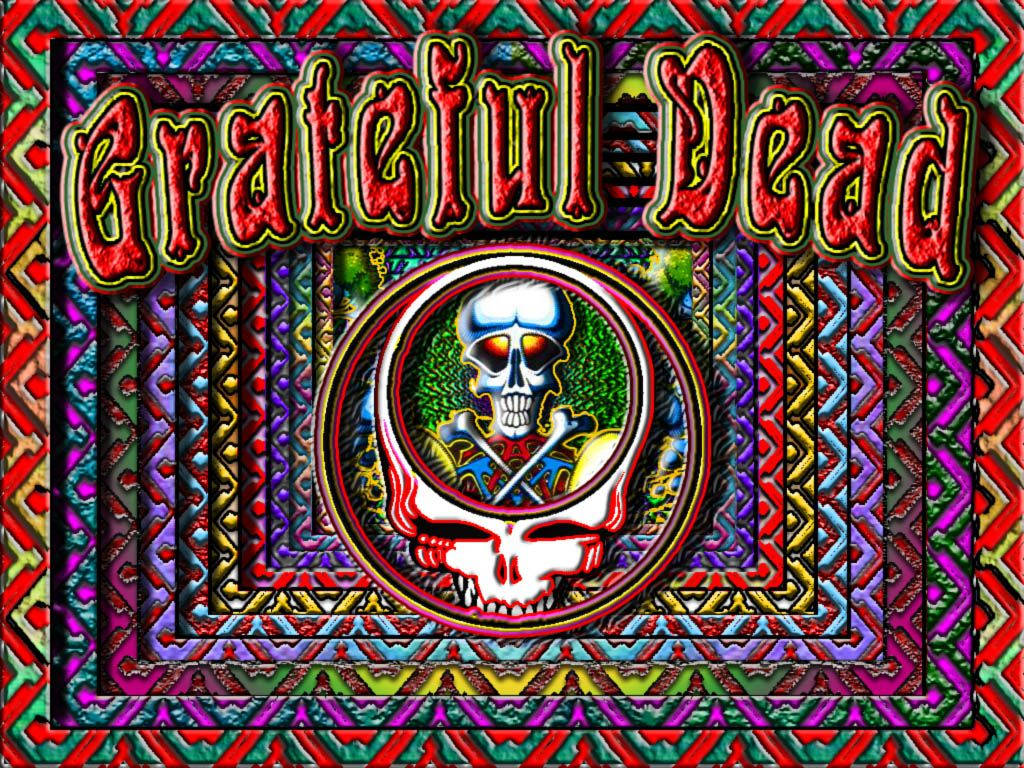 Grateful Dead, Grateful Dead logo, skull and crossed bones, SD Desktop Wallpaper