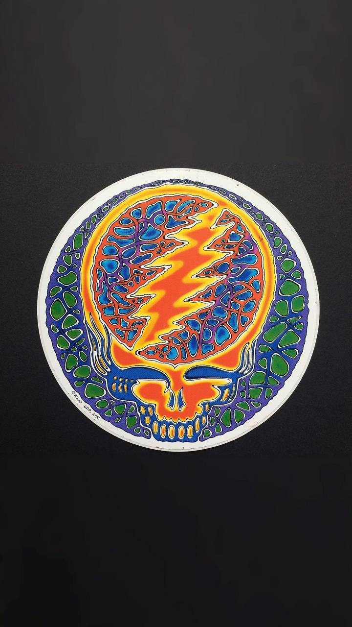 Grateful Dead, psychedelic skull, lightning bolt, HD Phone Wallpaper