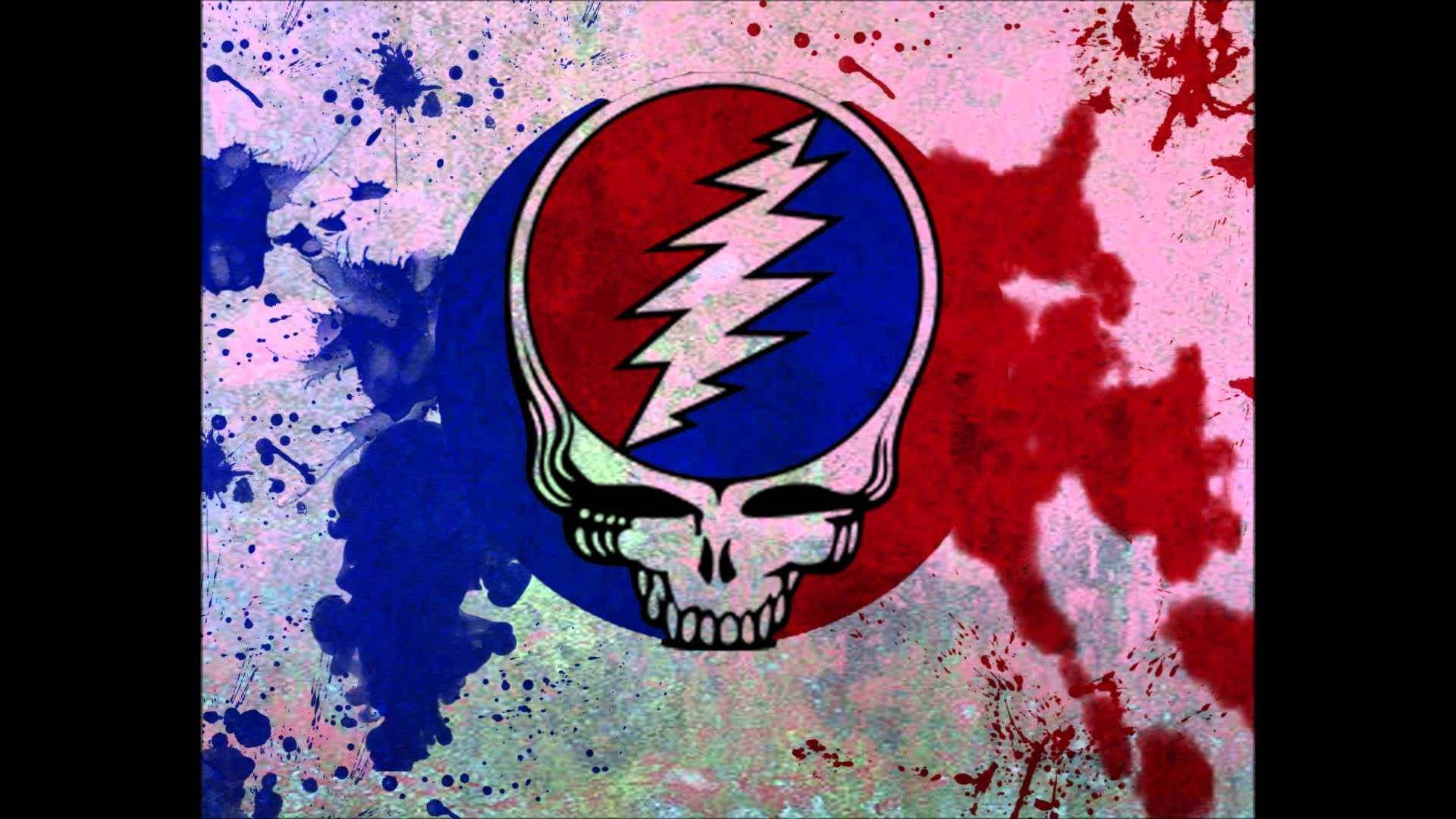 Grateful Dead, skull logo, lightning bolt, Full HD Desktop Wallpaper