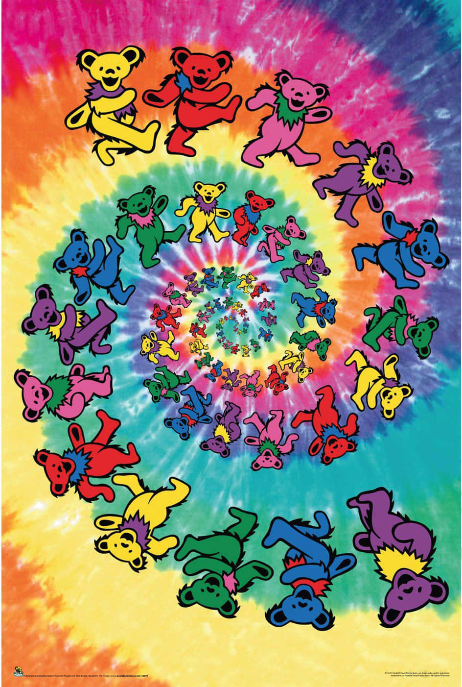 Grateful Dead, iPhone, tie-dye spiral, HD Phone Wallpaper