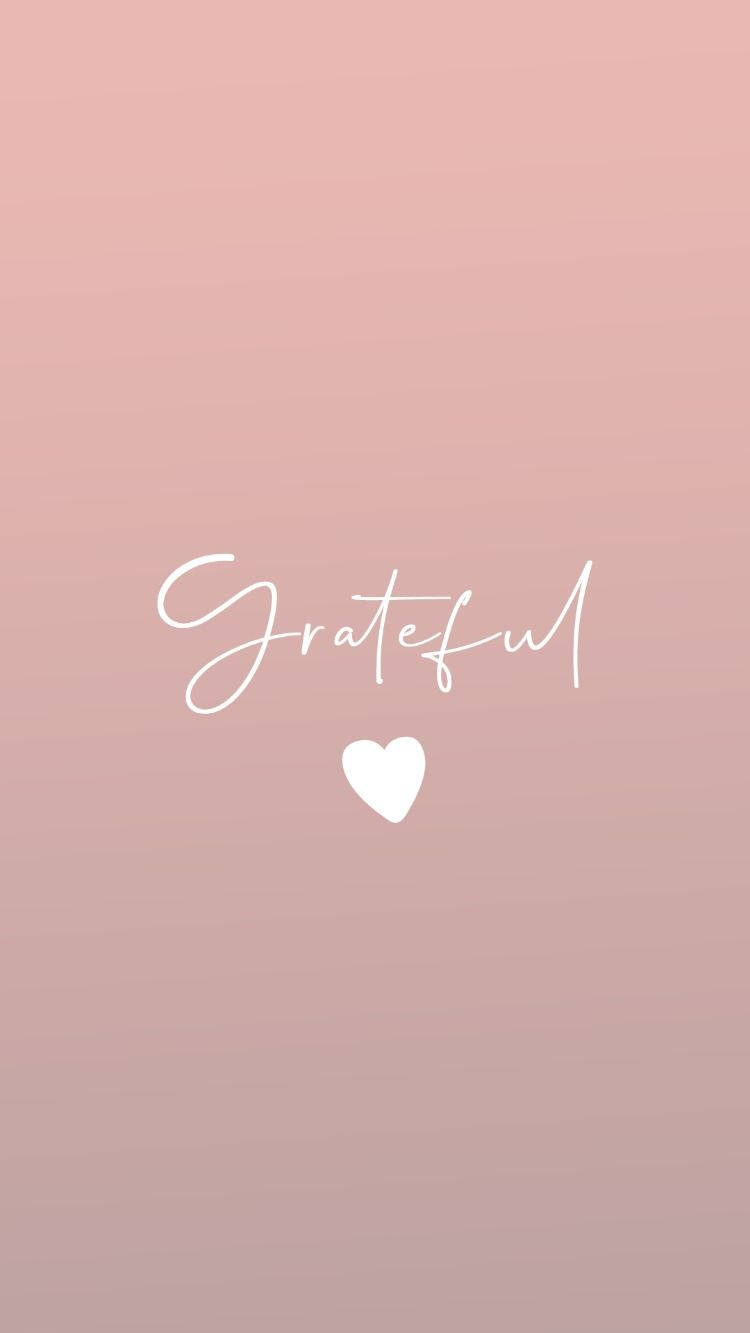 Sunset, pink gradient, Grateful, HD Phone Wallpaper