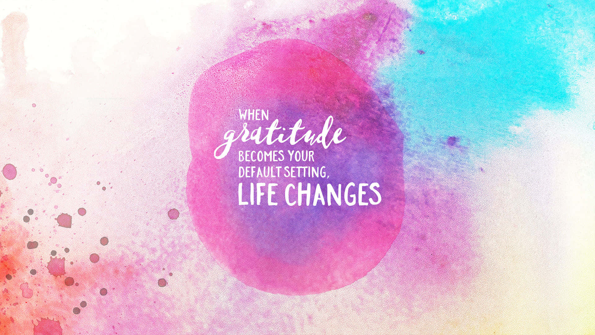 Gratitude, pink, blue, Full HD Desktop Wallpaper