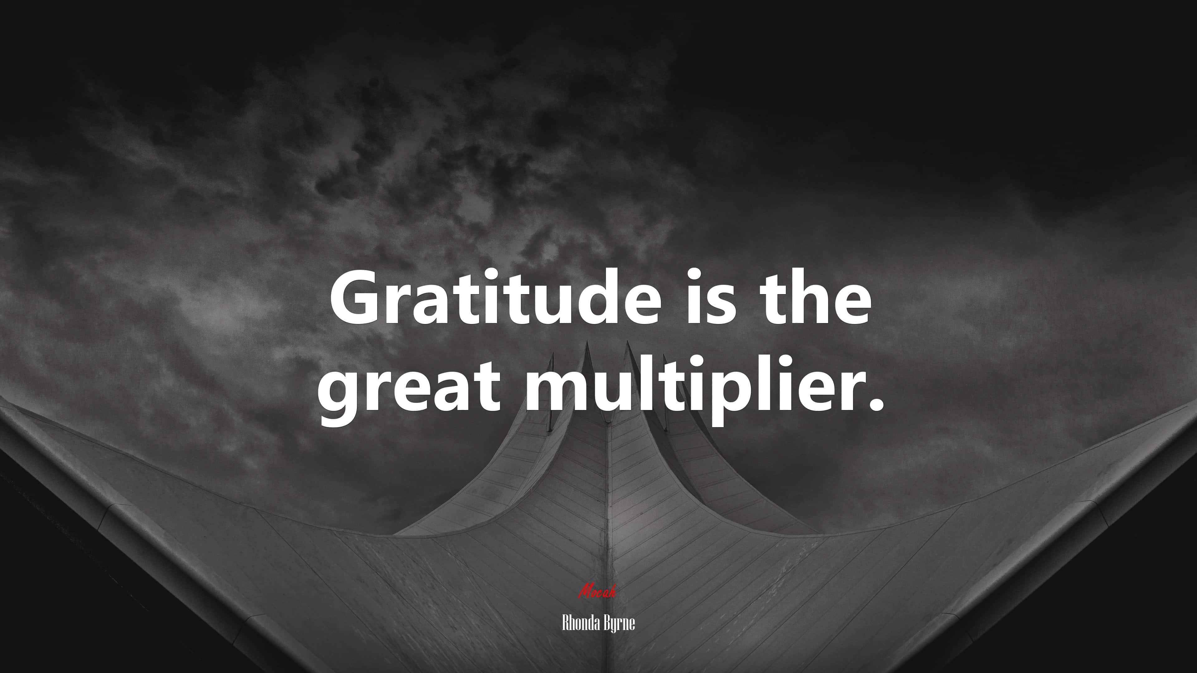 gratitude is the great multiplier, modern architectural roof, stormy clouds, 4K Desktop Wallpaper