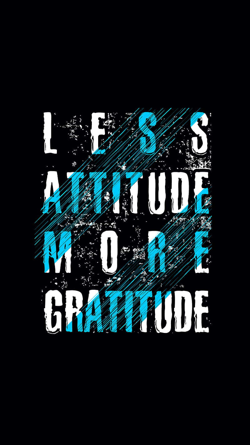Gratitude Over Attitude, white, teal, HD Phone Wallpaper