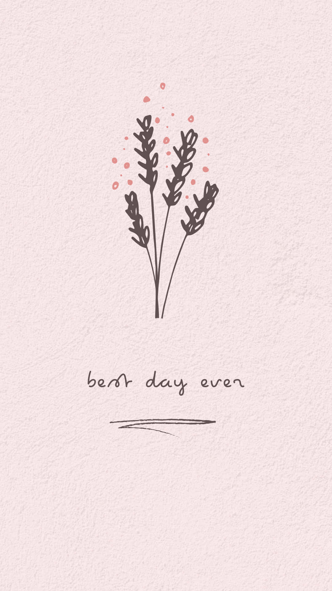 Gratitude, lavender sprigs, pink dots, Full HD Phone Wallpaper