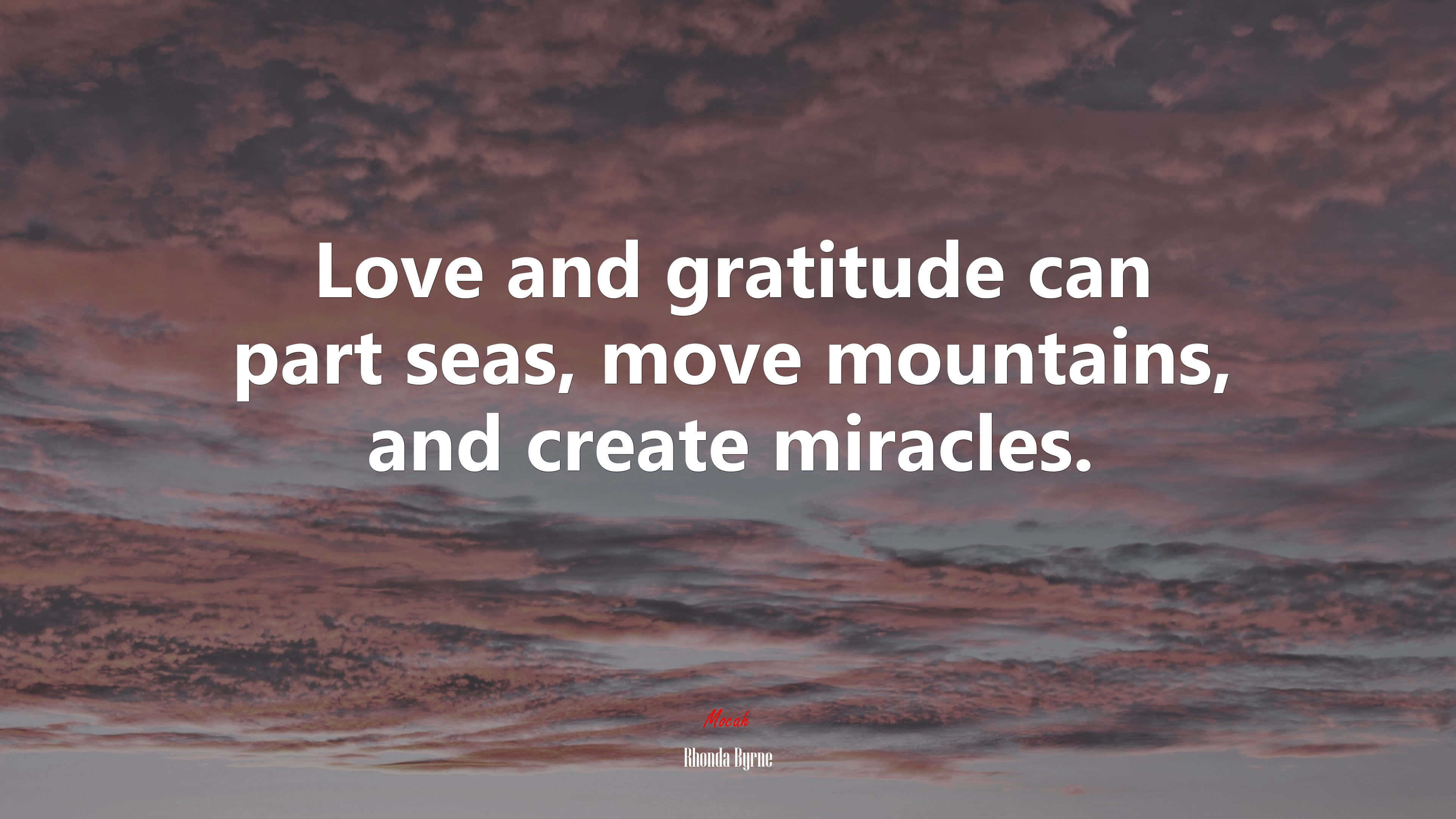 twilight sky, pink and purple clouds, motivational quote about love and gratitude, 4K Desktop Wallpaper