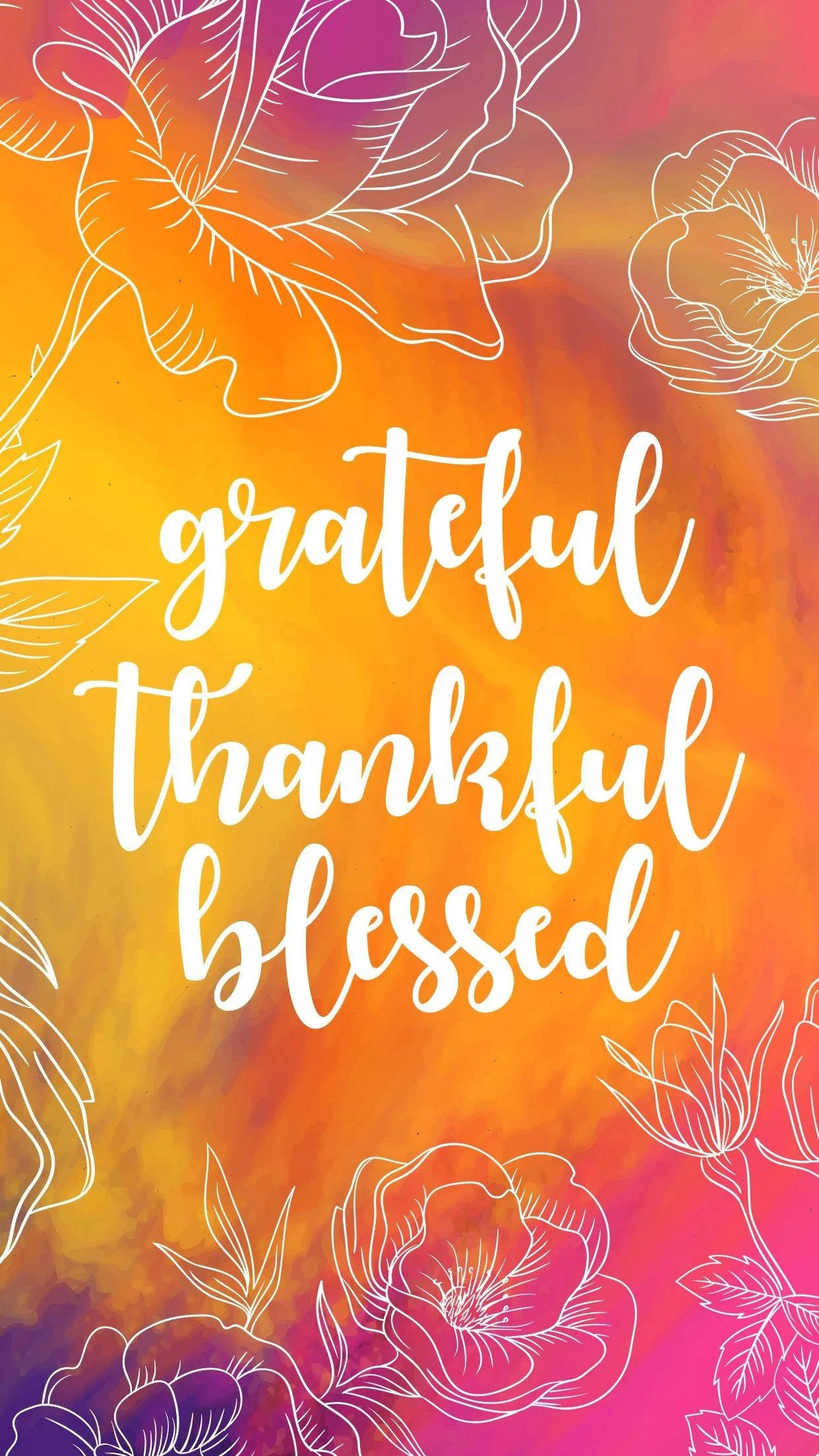 Gratitude Field, Tranquil Sunset, vibrant gradient, Full HD Phone Wallpaper