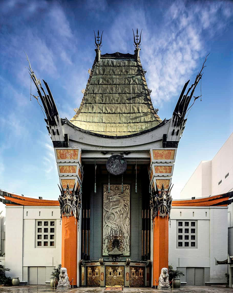 Graumans Chinese Theatre, Art Deco, dragon relief, SD Phone Wallpaper