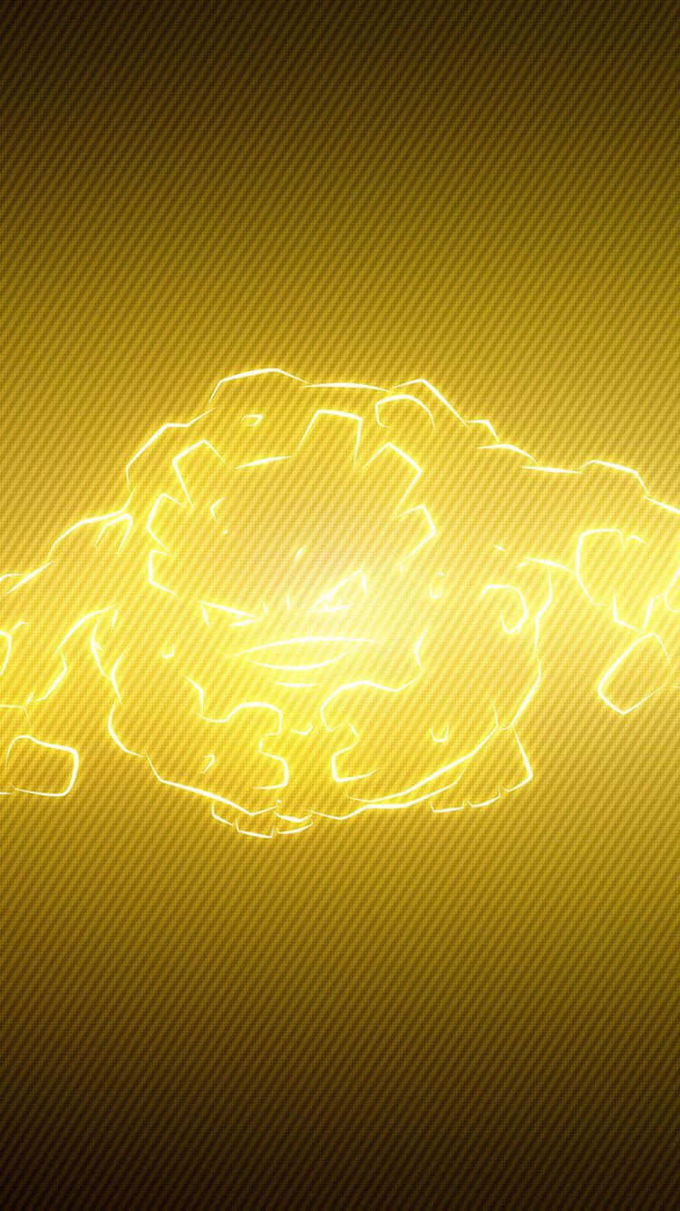 Graveler, glowing yellow outline, Pokémon-like creature, HD Phone Wallpaper