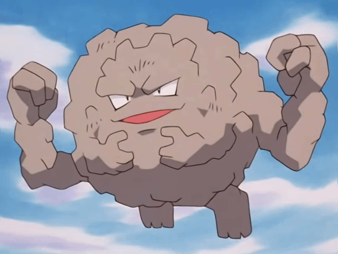 Graveler, cartoonish, rocky Pokémon, SD Desktop Wallpaper