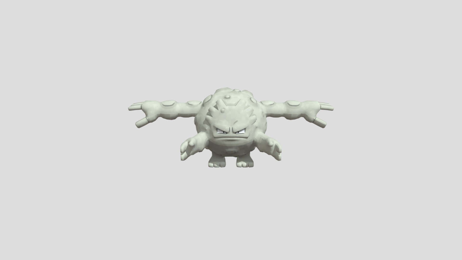 Graveler, four arms, angry expression, Full HD Desktop Wallpaper