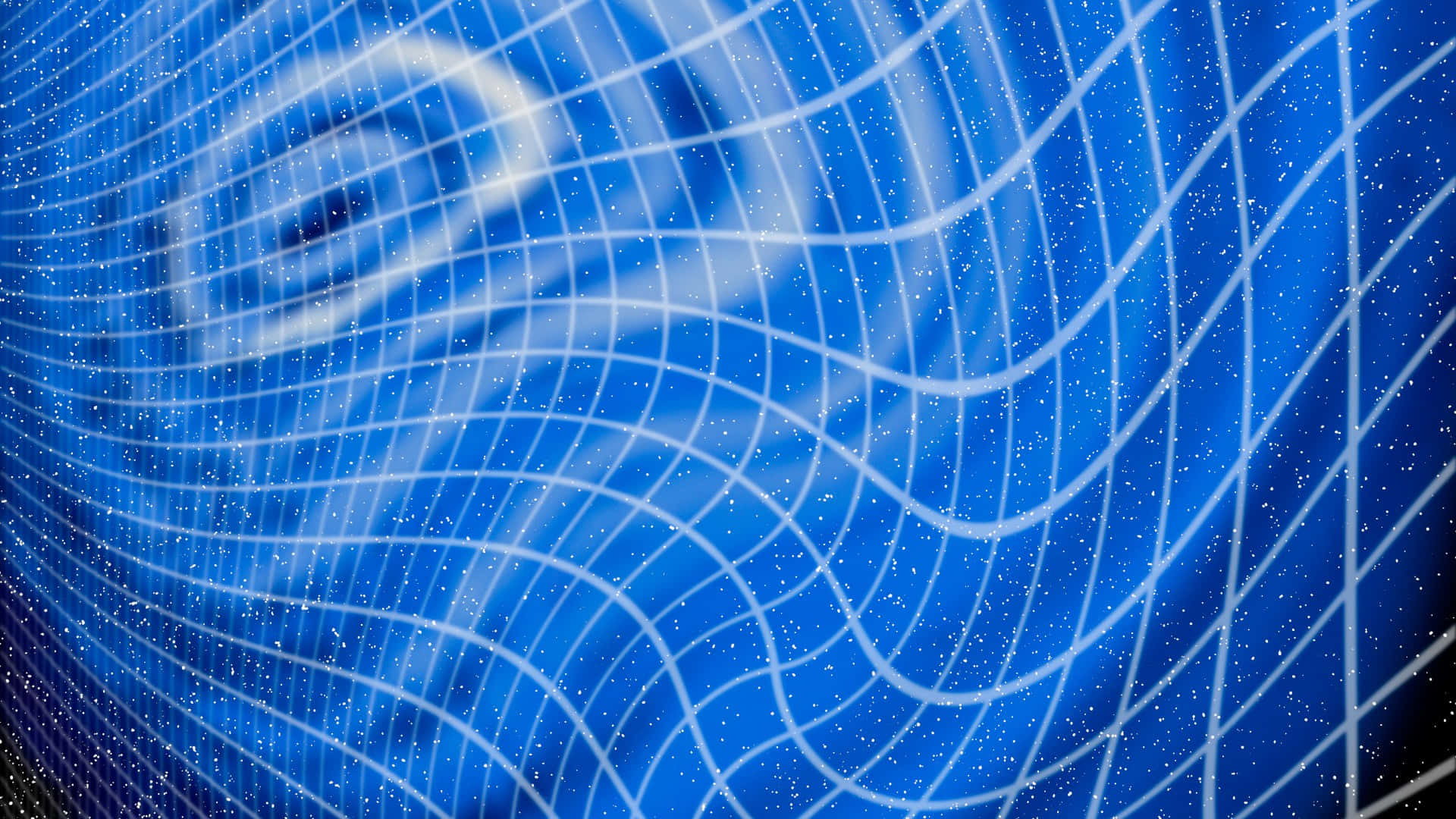 Gravitational Waves, blue abstract pattern, glowing white curved lines, Full HD Desktop Wallpaper