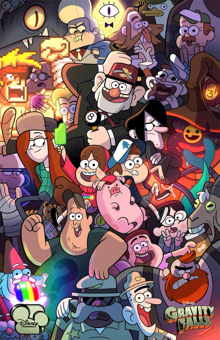 Gravity Falls, characters, animated characters, SD Phone Wallpaper