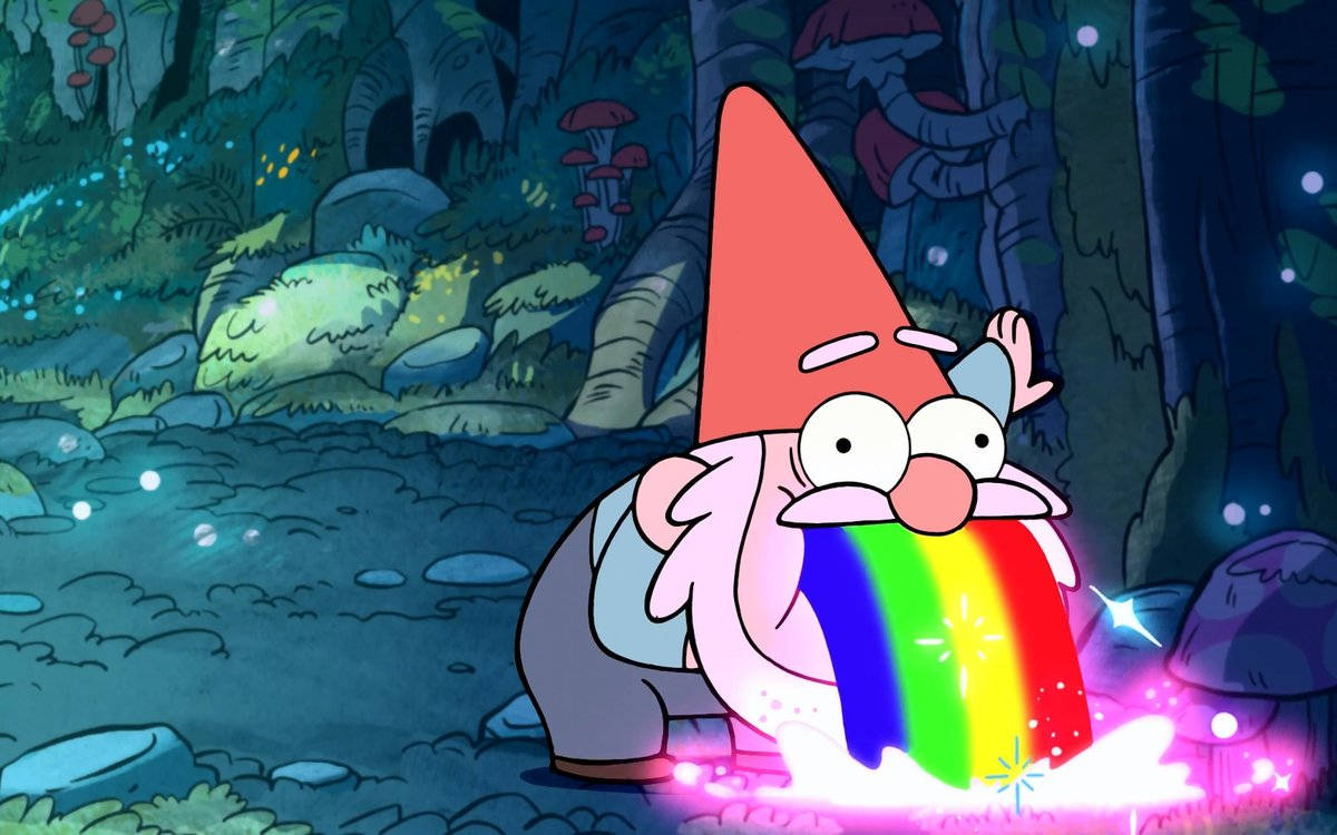 Gravity Falls, rainbow carson, glowing rainbow, SD Desktop Wallpaper