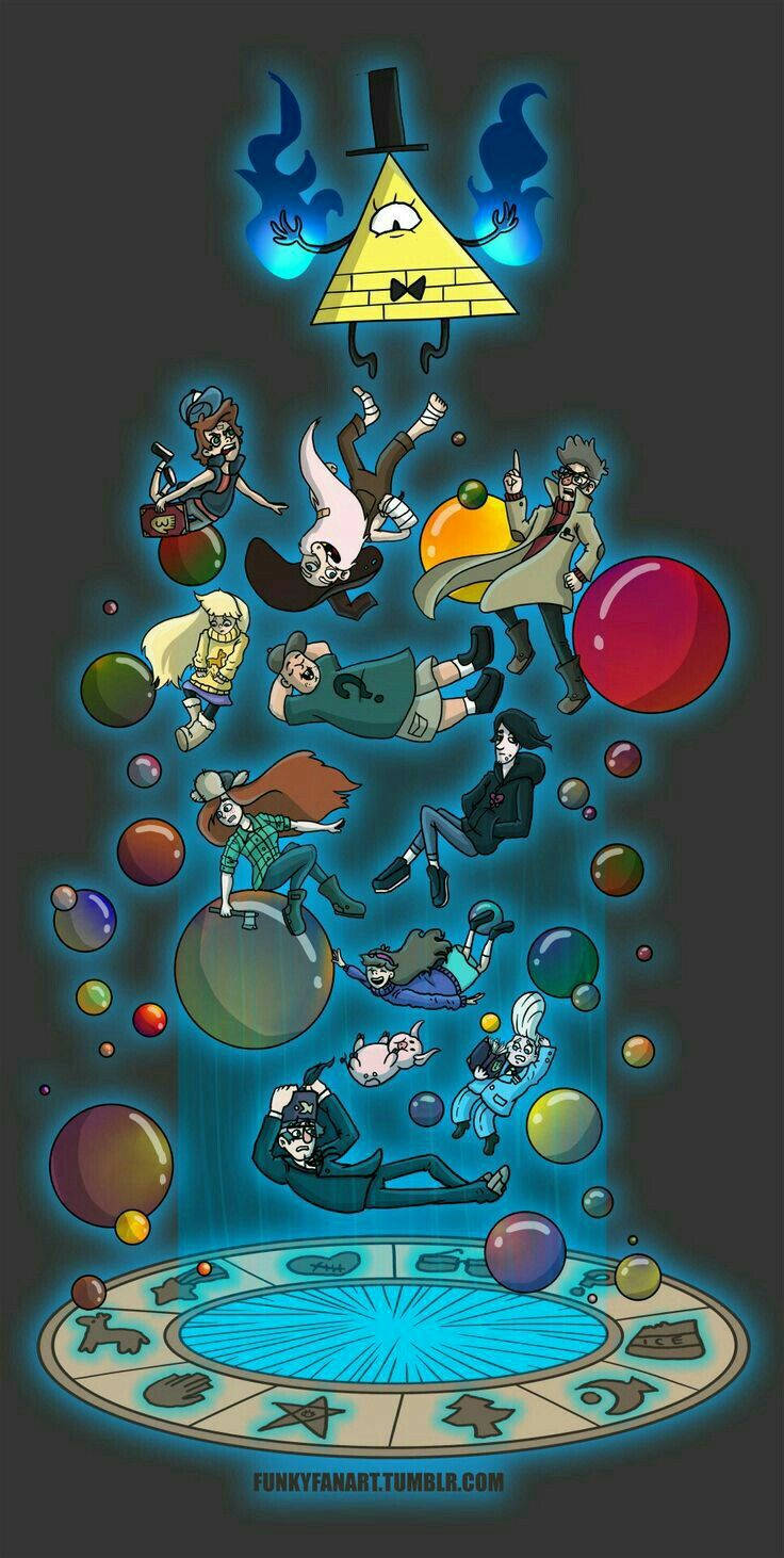 Gravity Falls, glowing orbs, mystical glowing circle, HD Phone Wallpaper