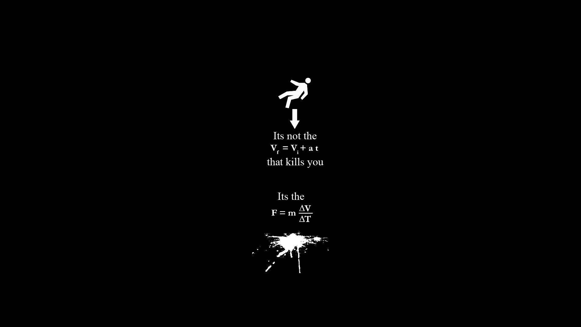 Gravity Falls, stick figure, physics equations, Full HD Desktop Wallpaper