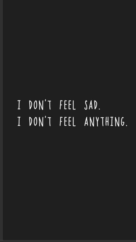 Gray Aesthetic Sad, white text, solid black background, SD Phone Wallpaper