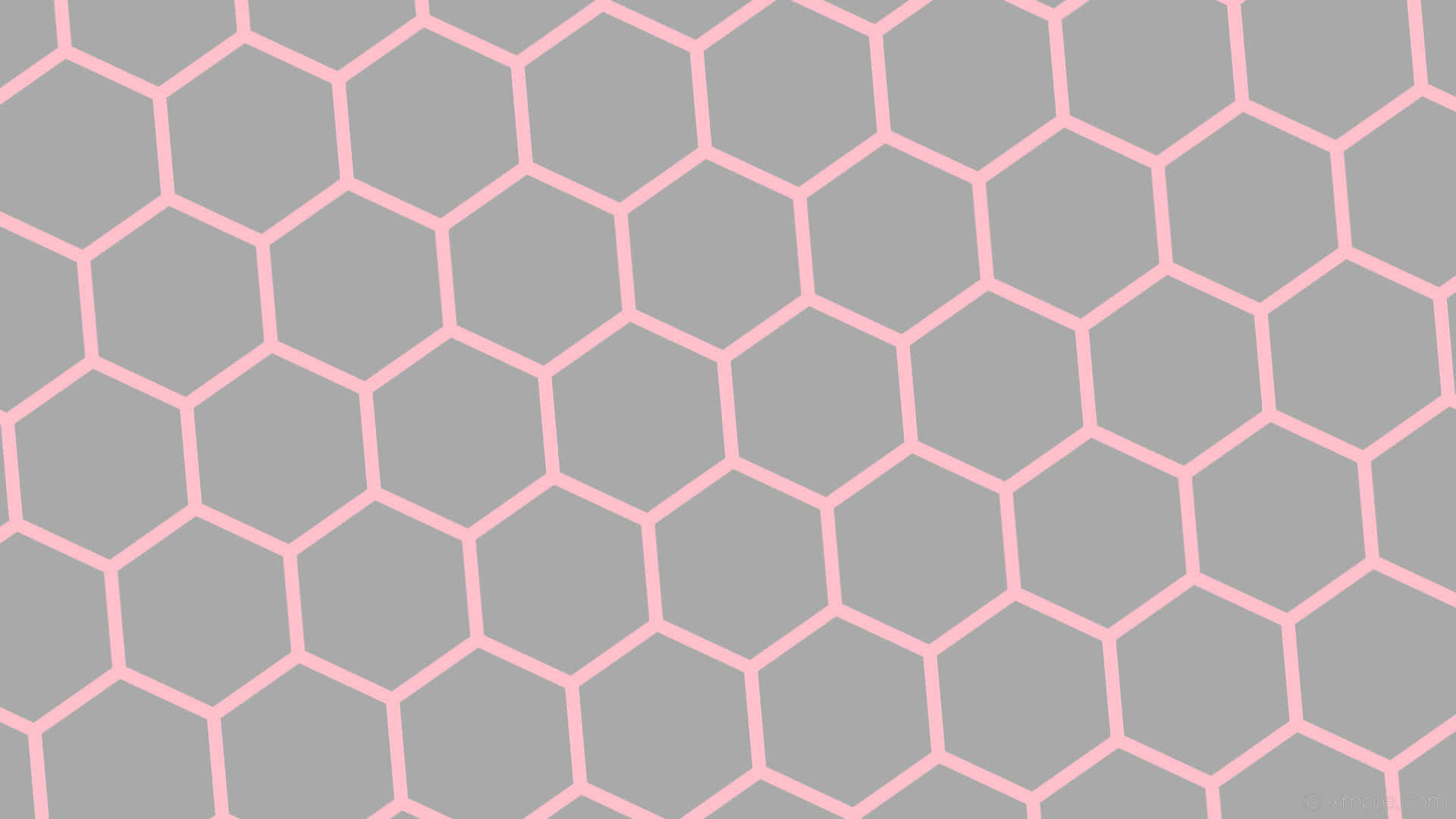 gray and pink, soft pink hexagons, muted gray background, Full HD Desktop Wallpaper