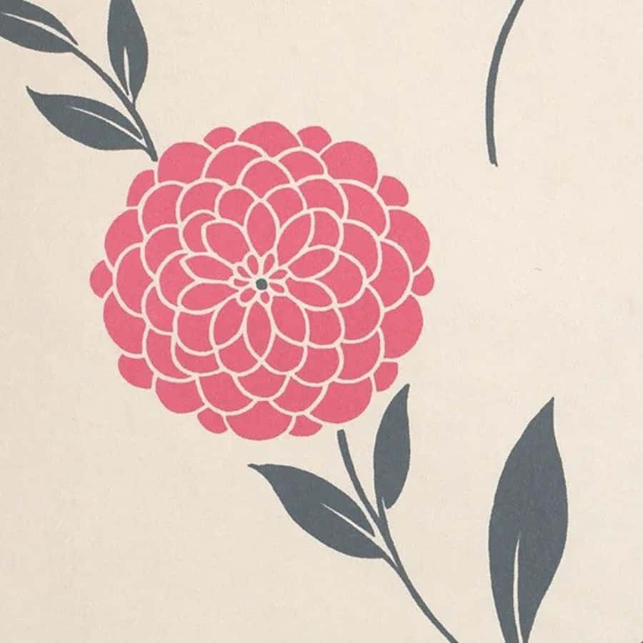 Gray and Pink, abstract design, pink flower, SD Desktop Wallpaper